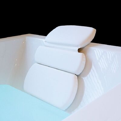 Pu Suction Cup Non-Slip Waterproof Sponge Bath Pillow Bathtub Pillow Bathtub Cushion Permeable Quick Drying Air Tub Pillow
