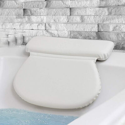 Pu Suction Cup Non-Slip Waterproof Sponge Bath Pillow Bathtub Pillow Bathtub Cushion Permeable Quick Drying Air Tub Pillow