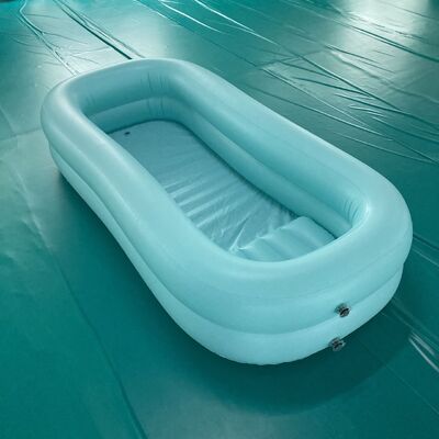 nflatable Adult Bathtub with Wireless Electric Air Pump for Hot Water Bath Ice Bath Blue / Orange