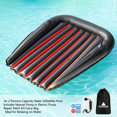 1 to 2 Persons Capacity Water Inflatable Float Includes Manual Pump or Electric Pump Repair Patch Kit Carry Bag Ideal for Relaxing on Water