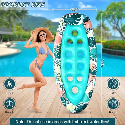 Inflatable adult float, PVC inflatable swimming pool float, floating lounge chair with headrest, tanned swimming pool float