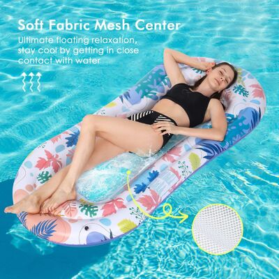 Inflatable floating bed, water entertainment, single-person folding, environmentally friendly, thickened pvc mesh floating raft