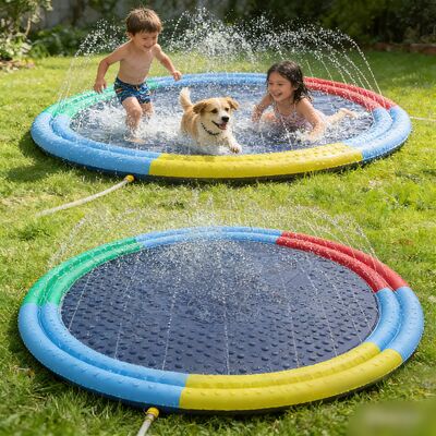 Thickened PVC water spray pad - Colorful dog play water toy - Outdoor water spray game toy pool - Pet water spray pad