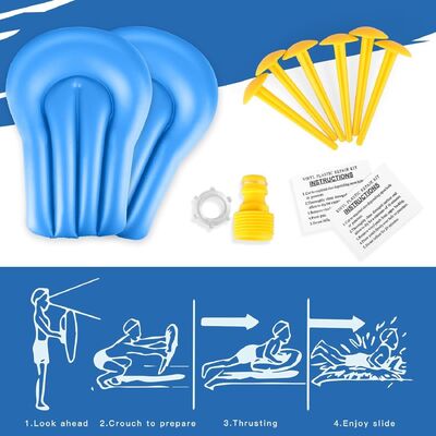 PVC shark water spray slide - summer children's water play toy - outdoor sports backyard lawn water fountain