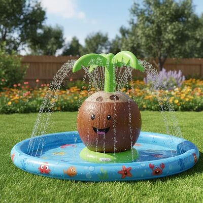 Children's pet water spray pad - Summer water toy - Coconut-shaped water sprinkler toy - Outdoor game water pool