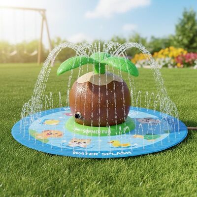 Children's pet water spray pad - Summer water toy - Coconut-shaped water sprinkler toy - Outdoor game water pool