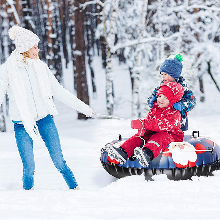 Safety First Inflatable Ski Ring with Handles And Safety Valves Electric Pump Inflation Method Compact And Easy To Store