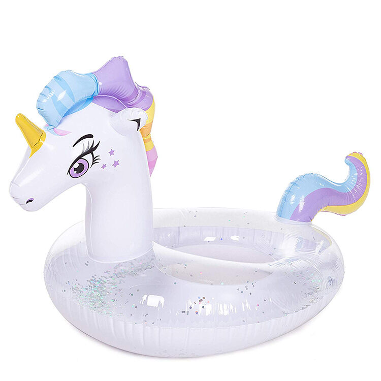 Small children's swimming rings, PVC inflatable swimming rings, outdoor party children's water surface unicorn floating rings