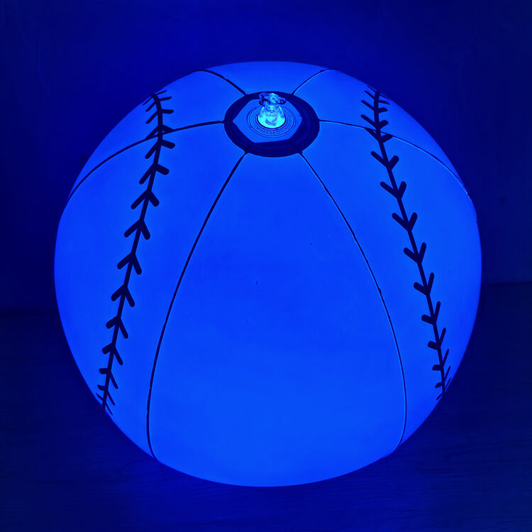 PVC inflatable luminous balloons, indoor and outdoor luminous baseball, basketball and rugby decoration scene props