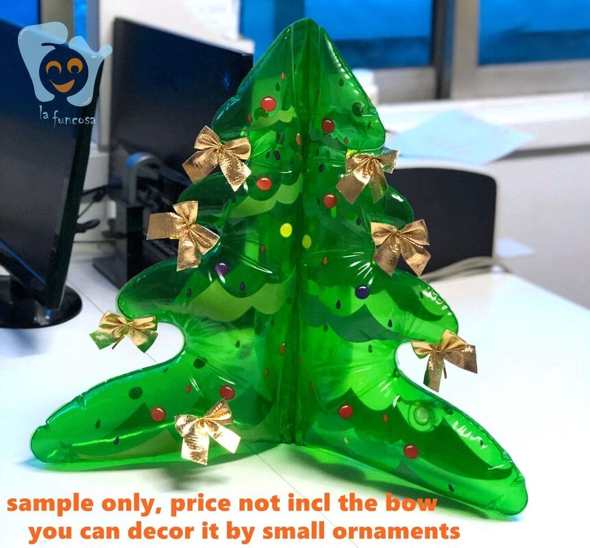 PVC customizable colorful inflatable Christmas tree decorations, including printed logo screen-printed designs for festivals and events