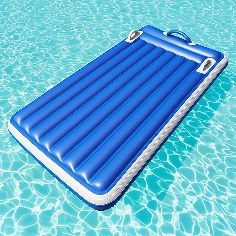 Manual Pump Or Electric Pump Water Inflatable Float Featuring Durable PVC Non slip Surface And Sturdy Handles Perfect For Pool Beach And Lake