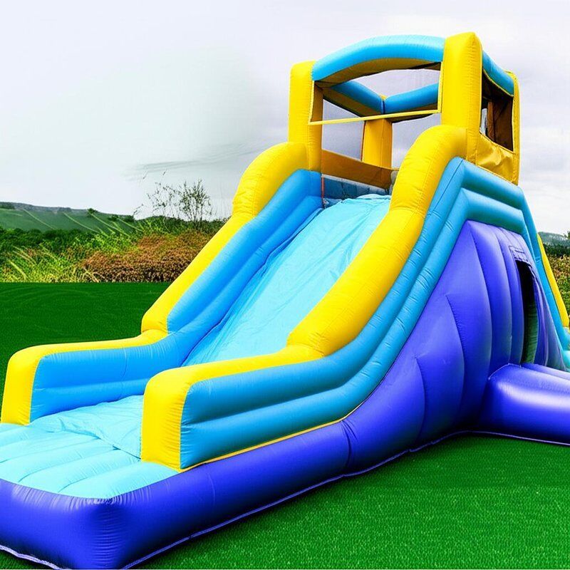 Maximumusers 1-2 Persons Inflatable Water Slide Includes Repair Patch Durable Safe Outdoor Fun Equipment for Events and Parties