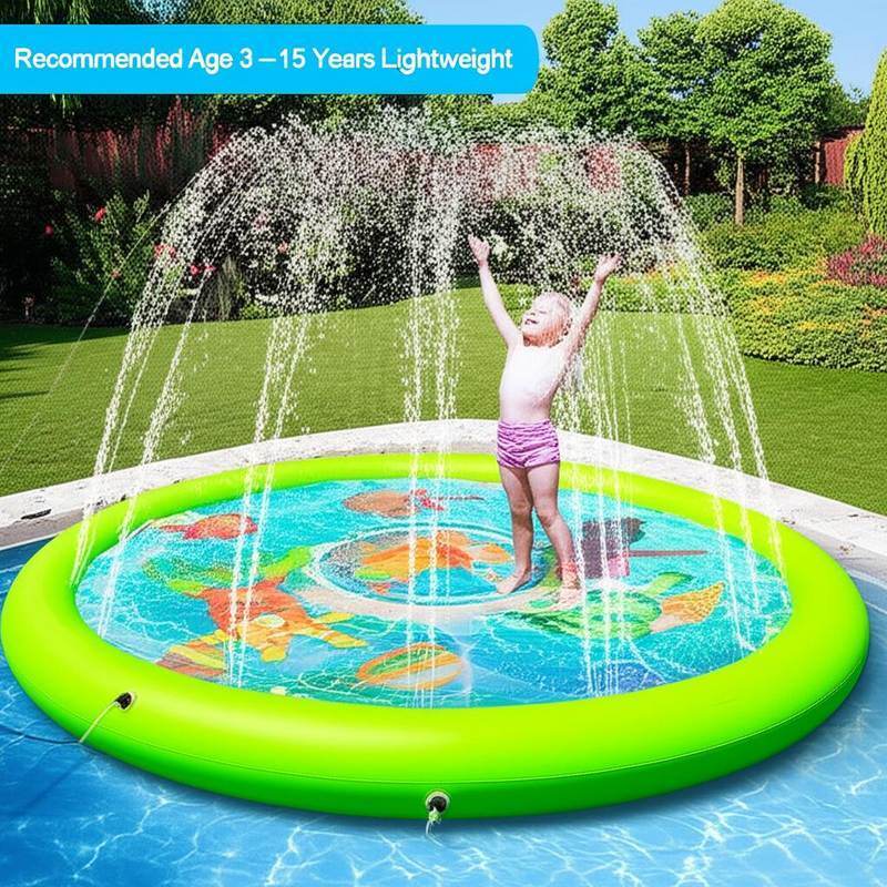 Recommended Age 3-15 Years Splash Pad Water Park Lightweight 1-2.5 Pounds Safe Outdoor Water Play Equipment for Children