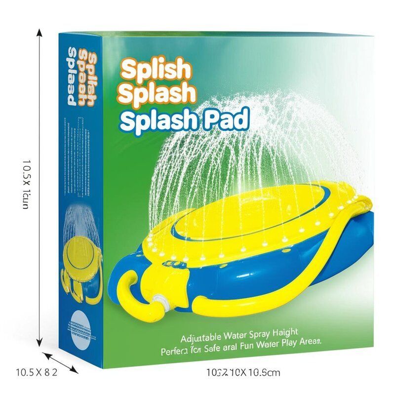 Package Dimensions 10.5 X 8 X 2 Inches Splish Splash Splash Pad Adjustable Water Spray Height Perfect for Safe and Fun Water Play Areas
