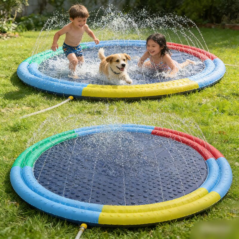 Thickened PVC water spray pad - Colorful dog play water toy - Outdoor water spray game toy pool - Pet water spray pad