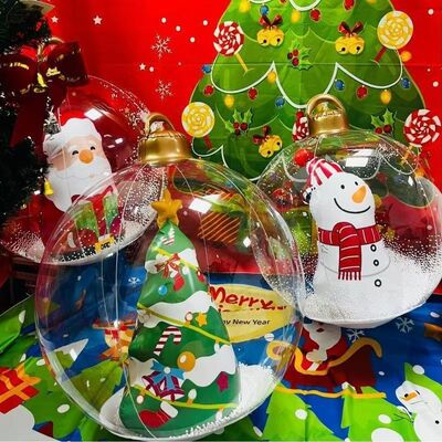 24-inch inflatable Christmas ball, Christmas inflatable LED light ball, Santa Claus, snowman festival elements